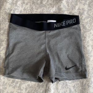 Gray Nike Pro Shorts